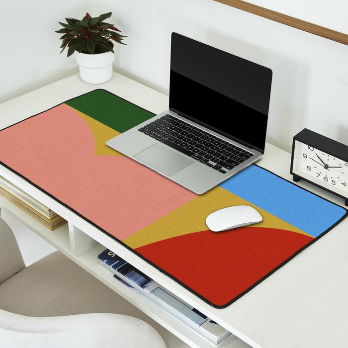 abstract retro vivid fall 9 Desk Mat Gallery Image 2
