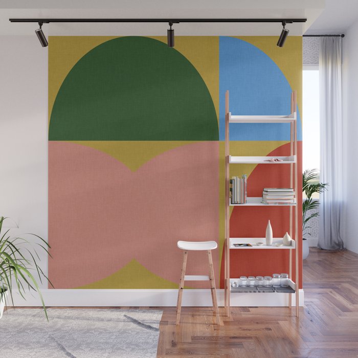 abstract retro vivid fall 9 Wall Mural Gallery Image 1