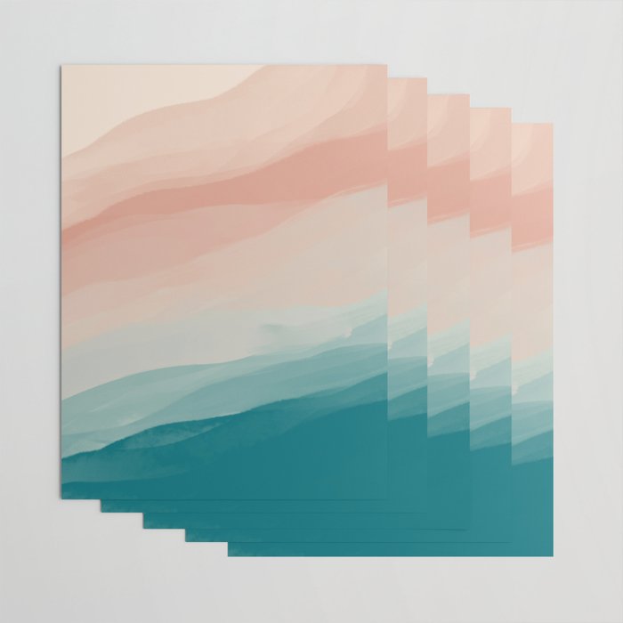 An Abstract Beach Walk Along The Shore Wrapping Paper Gallery Image 3