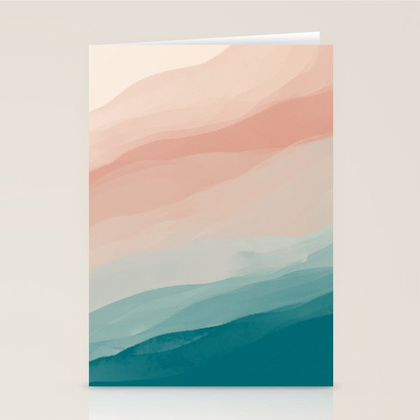 An Abstract Beach Walk Along The Shore Stationery Card Gallery Image 1