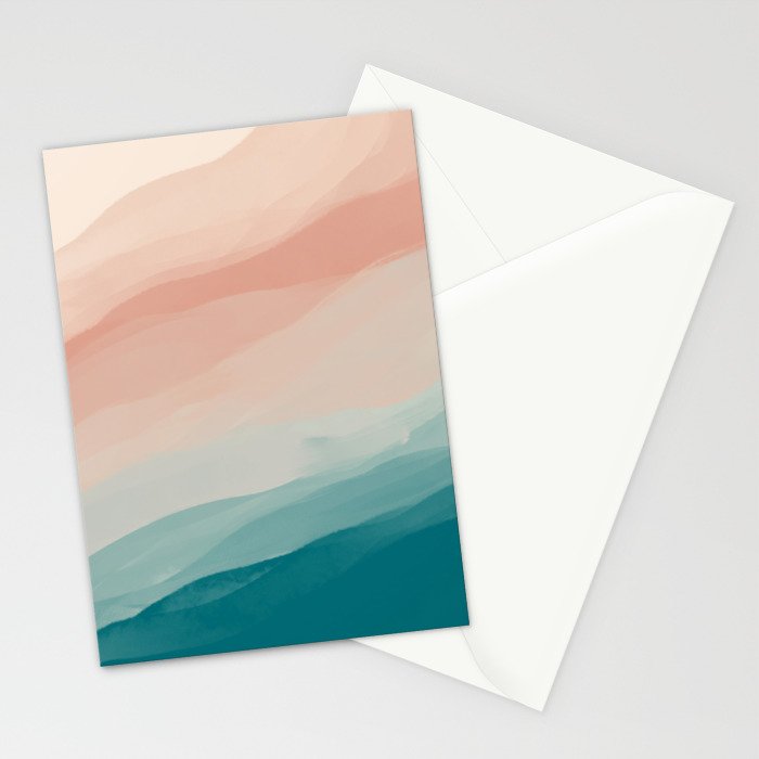 An Abstract Beach Walk Along The Shore Stationery Card Gallery Image 2