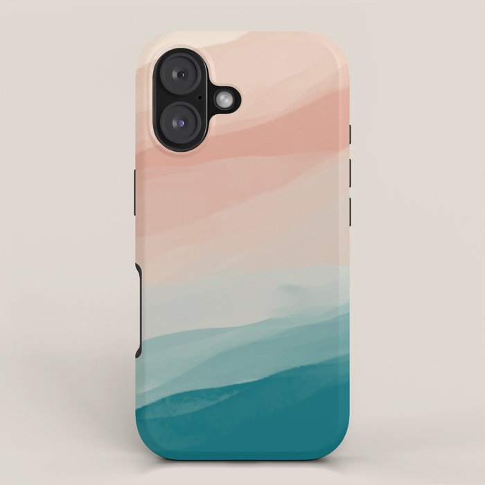 An Abstract Beach Walk Along The Shore iPhone Case Gallery Image 1