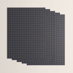 Gingham Check Dark Plaid Pattern in Navy Blue and Brown Wrapping Paper Gallery Image 3