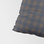 Gingham Check Dark Plaid Pattern in Navy Blue and Brown Pillow Sham Gallery Image 4