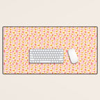 Chunky Blooms - Pink Desk Mat Gallery Image 1