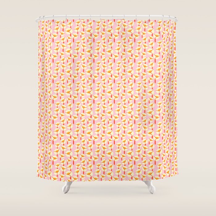 Chunky Blooms - Pink Shower Curtain Gallery Image 1