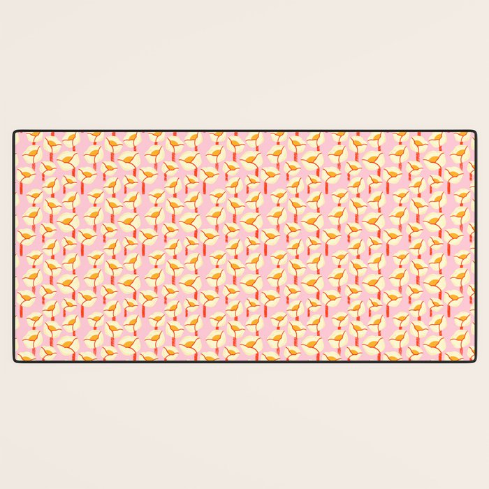 Chunky Blooms - Pink Desk Mat Gallery Image 3