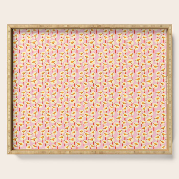 Chunky Blooms - Pink Serving Tray Gallery Image 1