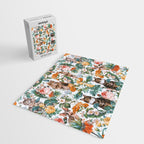 Cat and Floral Pattern III Jigsaw Puzzle Gallery Image 2