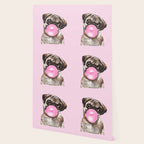 Pug with Pink Bubble Gum Wallpaper Gallery Image 2