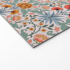 Victorian Botanicals - Carnation in Red and Blue Welcome Mat Gallery Image 2