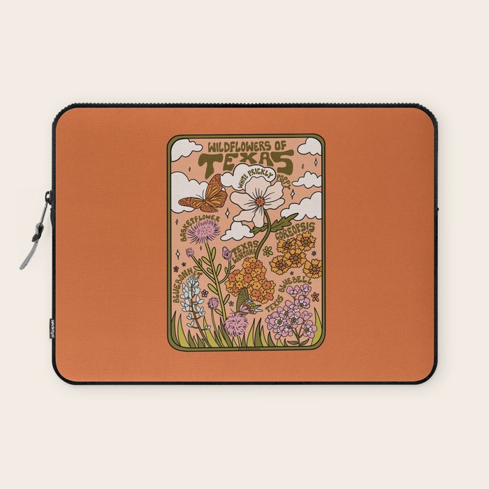 Texas Wildflowers Laptop Sleeve Gallery Image 1