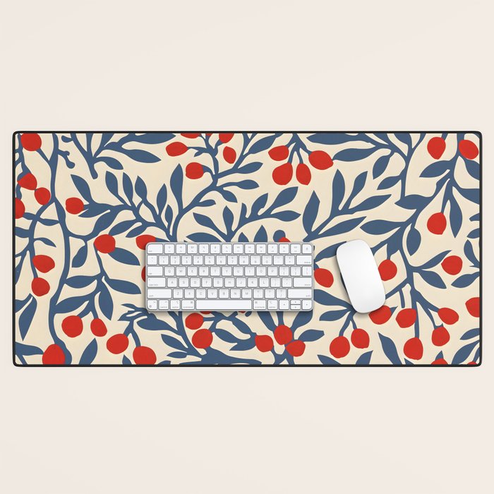 Winter Berries and Blue Desk Mat Gallery Image 1
