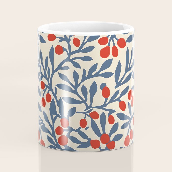 Winter Berries and Blue Coffee Mug Gallery Image 4