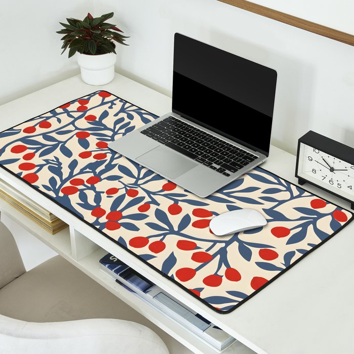 Winter Berries and Blue Desk Mat Gallery Image 2