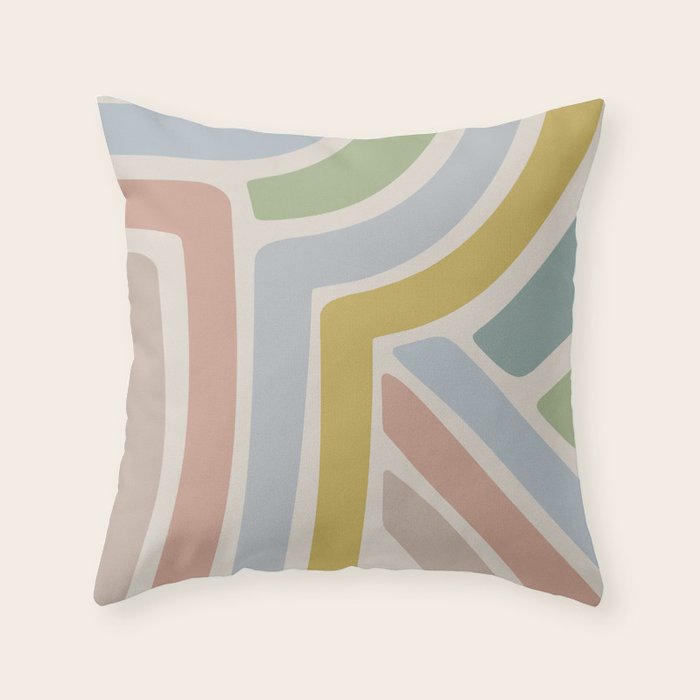 Abstract Stripes V Throw Pillow Gallery Image 1