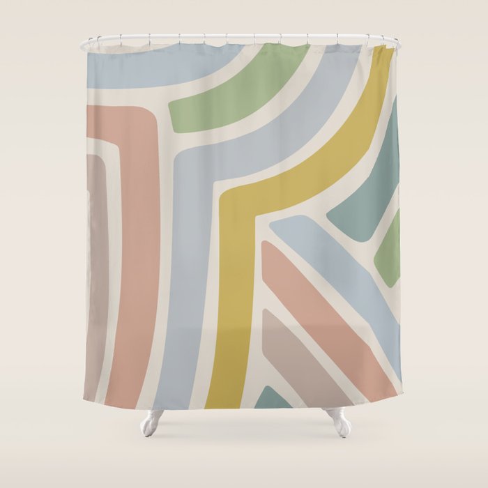 Abstract Stripes V Shower Curtain Gallery Image 1