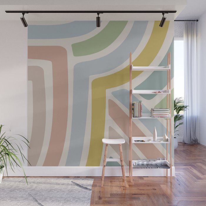 Abstract Stripes V Wall Mural Gallery Image 1