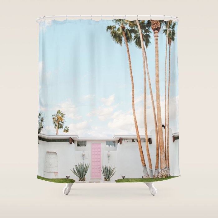Pink Door in Palm Springs Shower Curtain Gallery Image 1