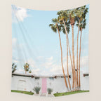 Pink Door in Palm Springs Wall Tapestry Gallery Image 4
