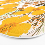 Yellow roaming wildflowers Bath Mat Gallery Image 3
