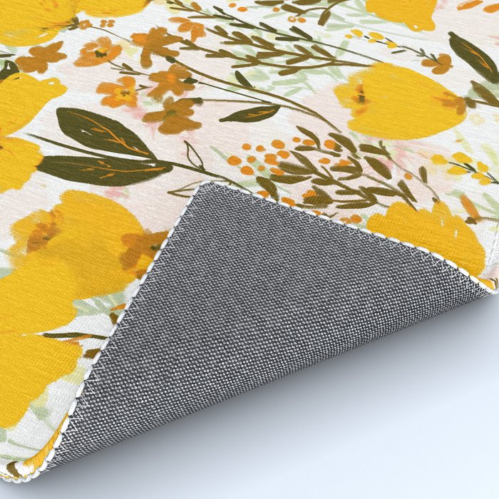 Yellow roaming wildflowers Rug Gallery Image 4