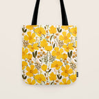 Yellow roaming wildflowers Tote Bag Gallery Image 1