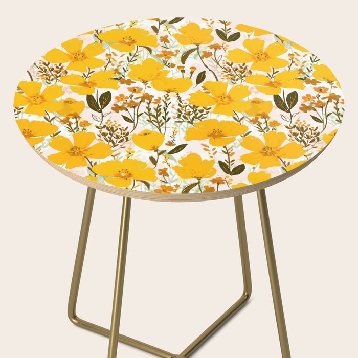 Yellow roaming wildflowers Side Table Gallery Image 2