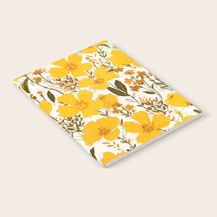 Yellow roaming wildflowers Notebook Gallery Image 2