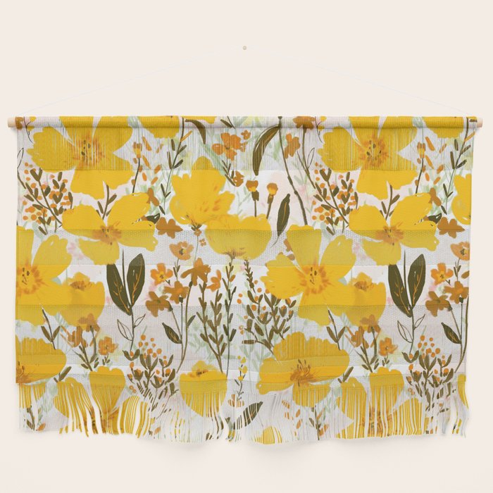Yellow roaming wildflowers Wall Hanging Gallery Image 1