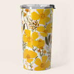 Yellow roaming wildflowers Travel Mug Gallery Image 2