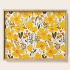 Yellow roaming wildflowers Serving Tray Gallery Image 1