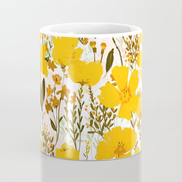 Yellow roaming wildflowers Coffee Mug Gallery Image 4