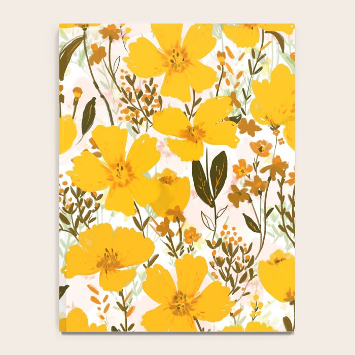 Yellow roaming wildflowers Notebook Gallery Image 4