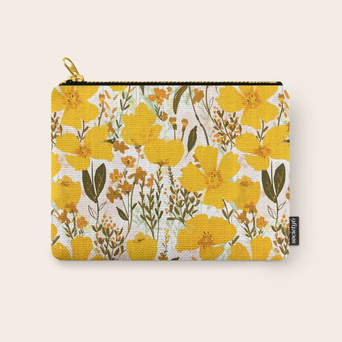 Yellow roaming wildflowers Carry All Pouch Gallery Image 1