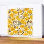 Yellow roaming wildflowers Wall Mural Gallery Image 2