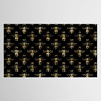 Black & Gold Queen Bee Pattern Tablecloth Gallery Image 2