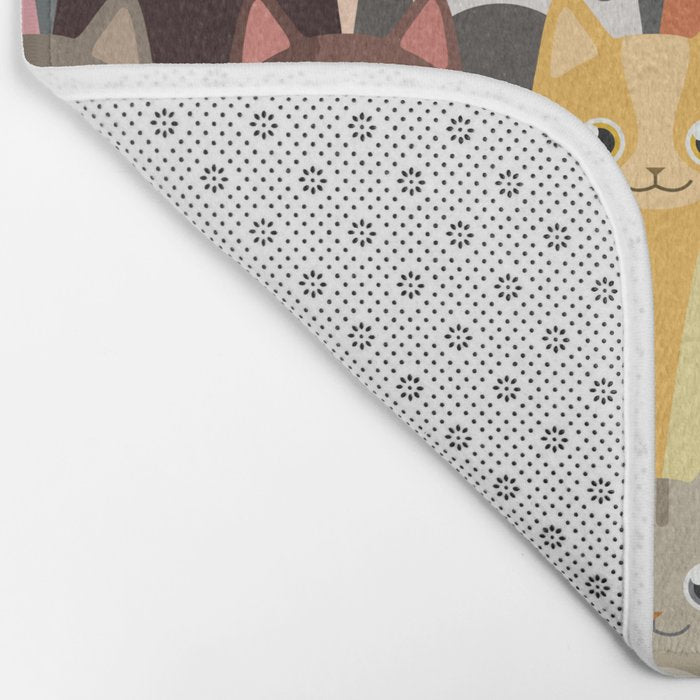 Cats Pattern Bath Mat Gallery Image 2