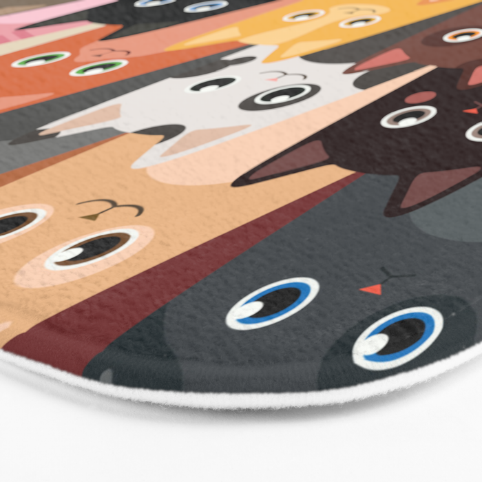 Cats Pattern Bath Mat Gallery Image 3