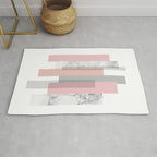 Stripes in blush and marble Rug Gallery Image 1