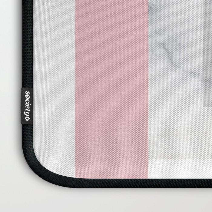 Stripes in blush and marble Laptop Sleeve Gallery Image 3