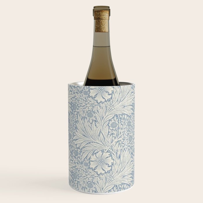 William Morris Marigold China Blue Ivory Vintage Floral Pattern Wine Chiller Gallery Image 1