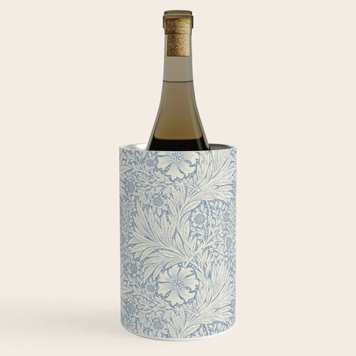 William Morris Marigold China Blue Ivory Vintage Floral Pattern Wine Chiller Gallery Image 1