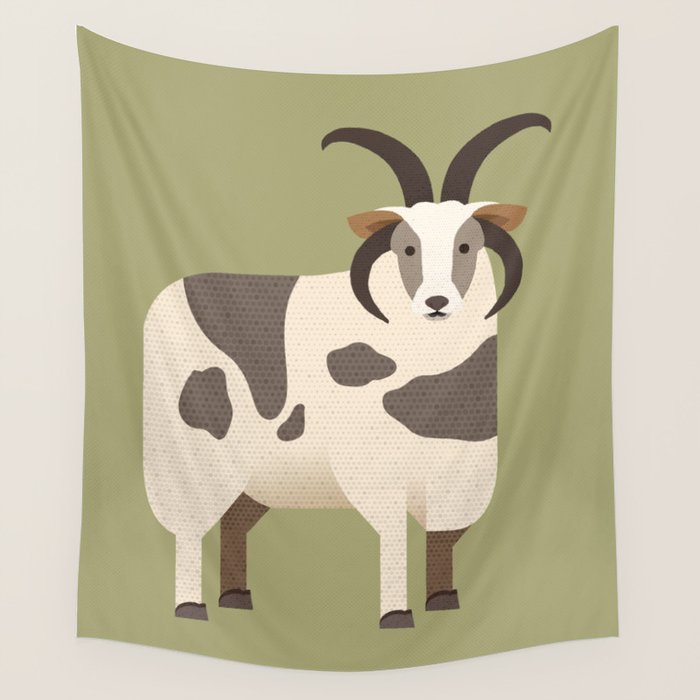 Whimsy Jacob Sheep Wall Tapestry Gallery Image 4
