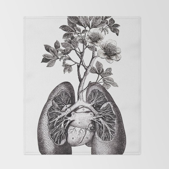 Flourishing Lungs Throw Blanket Gallery Image 2