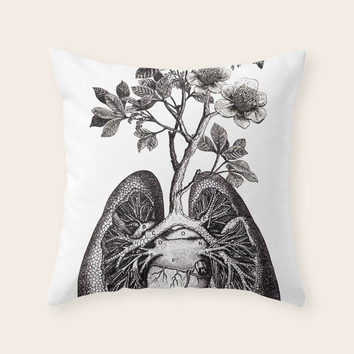 Flourishing Lungs Throw Pillow Gallery Image 1