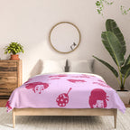 Red and pink Japanese pattern Comforter Gallery Image 3