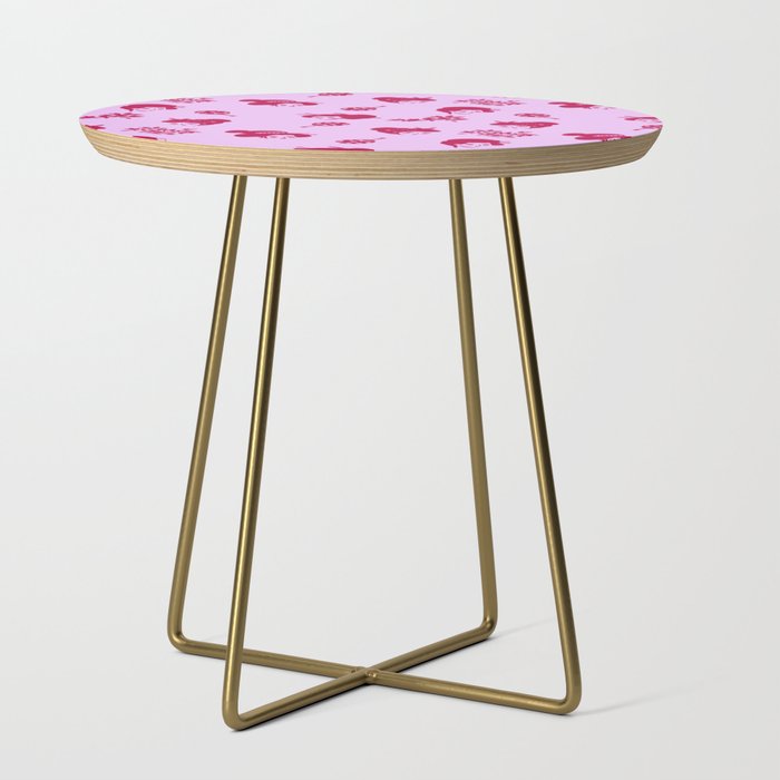 Red and pink Japanese pattern Side Table Gallery Image 1