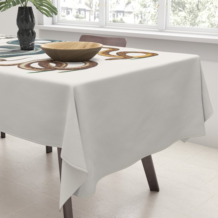 Albertus Seba Coiled Big Blue  Tablecloth Gallery Image 3