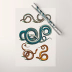 Albertus Seba Coiled Big Blue  Wrapping Paper Gallery Image 1